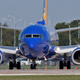 The flattened engine nacelles are seen on this Southwest Airlines Next Generation Boeing 737-700 (Tim Shaffer)